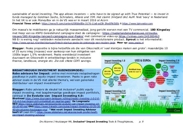 Jaaroverzicht 2017 Impact Investing Nieuws - 8 9 sustainable of social investing