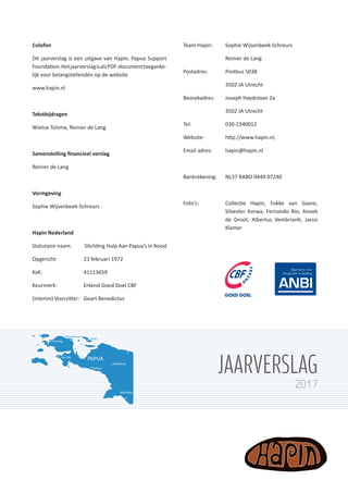 Jaarverslag Hapin 2017