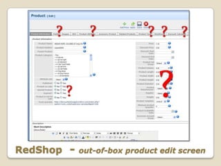 RedShop -   out-of-box product edit screen
 
