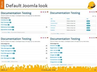 More
Default Joomla look
JAB-2014 © Joomlapolis - 2014 29
 