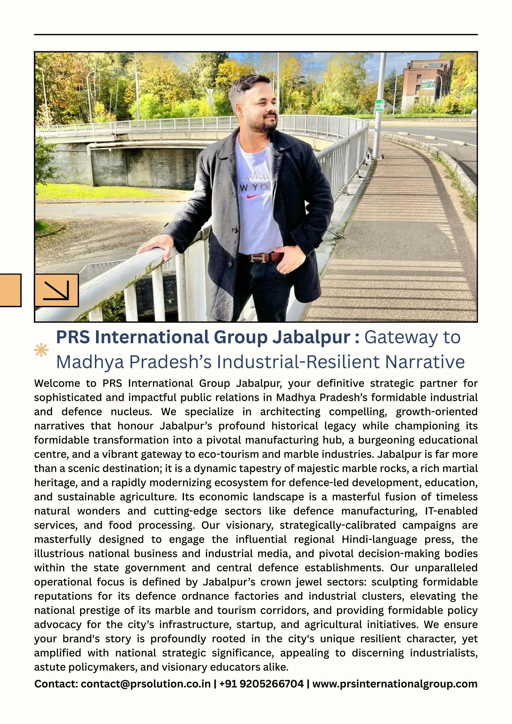 Jabalpur s TOP PR Agency PRS International Group Jabalpur: Gateway to