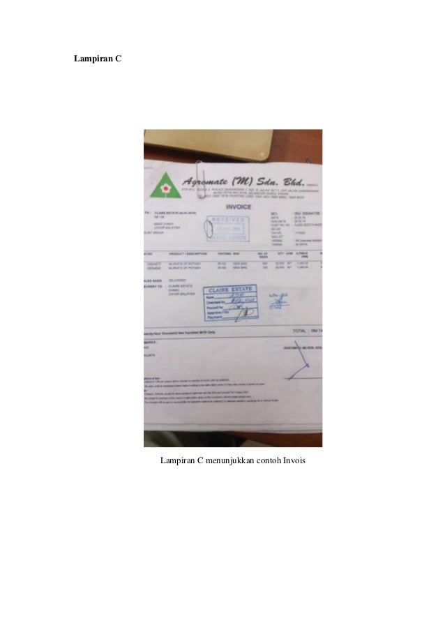 Contoh Report LI Jabatan perdagangan