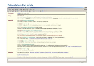 21 mai 2008
abes
agence bibliographique de l’enseignement supérieur
Présentation d’un article
 