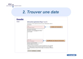 21 mai 2008
abes
agence bibliographique de l’enseignement supérieur
2. Trouver une date
 