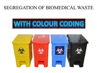 SEGREGATION OF BIOMEDICAL WASTE
 