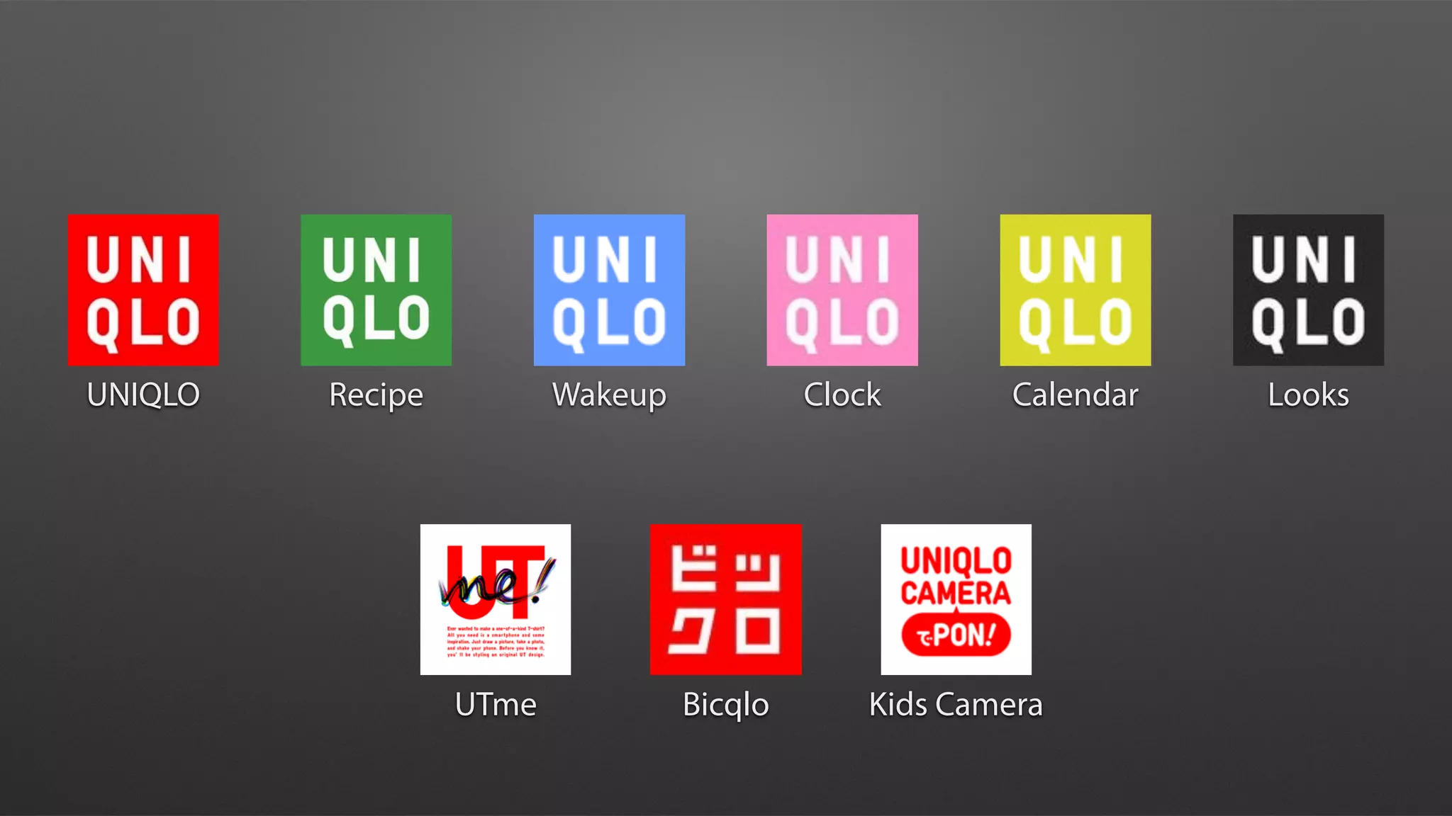 UNIQLO Recipe Wakeup Clock Calendar Looks
UTme Bicqlo Kids Camera
 