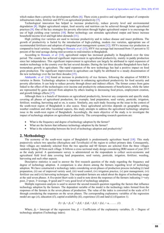 Impact of Technology Adoption on Agricultural Productivity | PDF