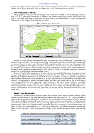 Effect of Climate Change on Maize (Zea-mays) and Cassava (Manihot ...