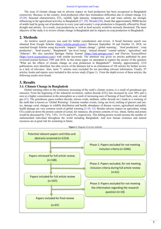 Impacts of Climate Change on Crop Production in Bangladesh: A Review | PDF