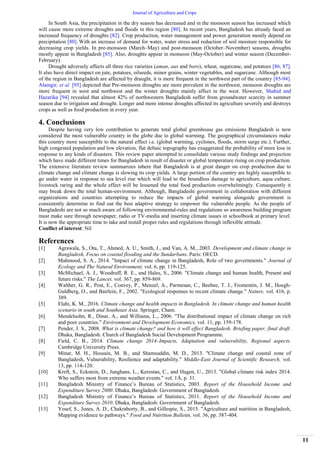 Impacts of Climate Change on Crop Production in Bangladesh: A Review | PDF