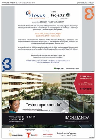 JORNAL DE ANGOLA• Quarta-feira, 20 de Abril de 2011   |PUBLICIDADE|21




                                                                   (1689)




                                                                (103.799)
 