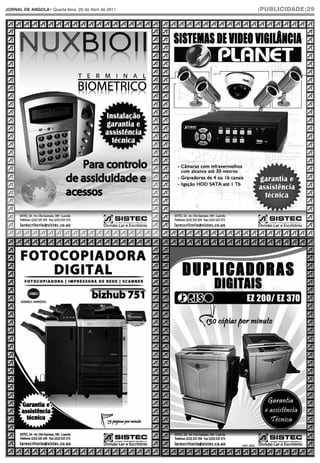 JORNAL DE ANGOLA• Quarta-feira, 20 de Abril de 2011               |PUBLICIDADE|29




                                                      (201.262)
 