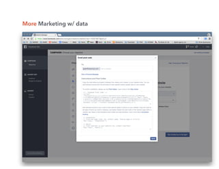 More Marketing w/ data
 