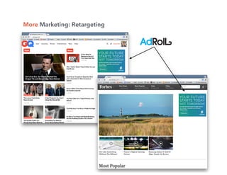 More Marketing: Retargeting
 