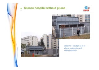 3000 kW < 50 dB(A) to10 m
plume suppression and 
safety legionella
 