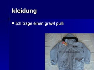 kleidung Ich trage einen grawl pulli 