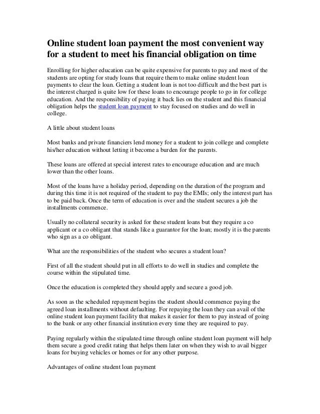 online college loan