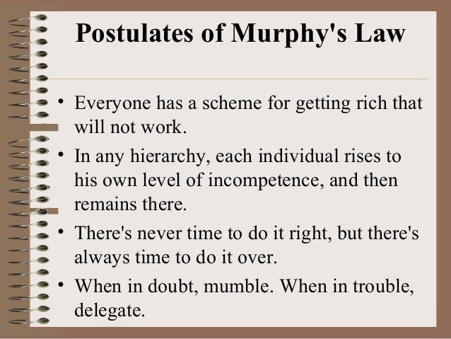 MURPHY’S LAW: APPLICATIONS TO DISASTER MANAGEMENT-JACK ABEBE