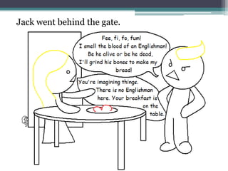 Jack went behind the gate.
 