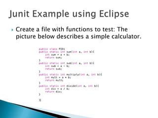 

Create a file with functions to test: The
picture below describes a simple calculator.

 