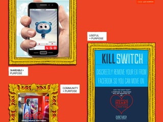 COMMUNITY
+ PURPOSE
USEFUL
+ PURPOSE
SHAREABLE+
PURPOSE