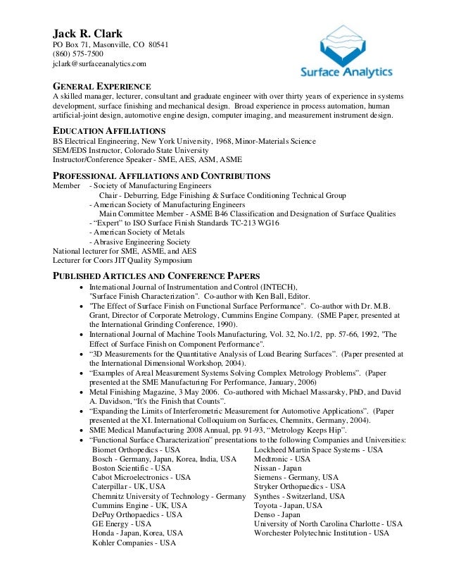 Jack clark resume - Jack Clark Resume 1 638