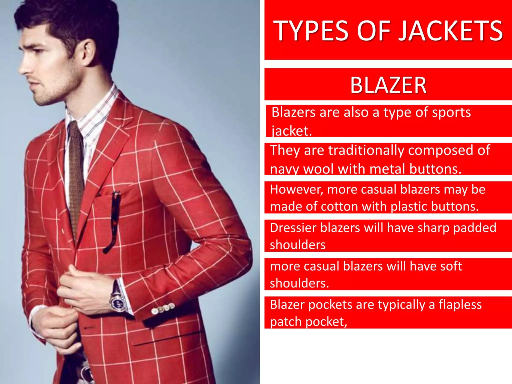 types of mens Jacket