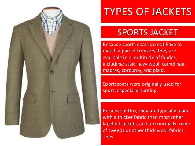 types of mens Jacket