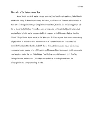 Jackfruit policy proposal (with appendix) | PDF