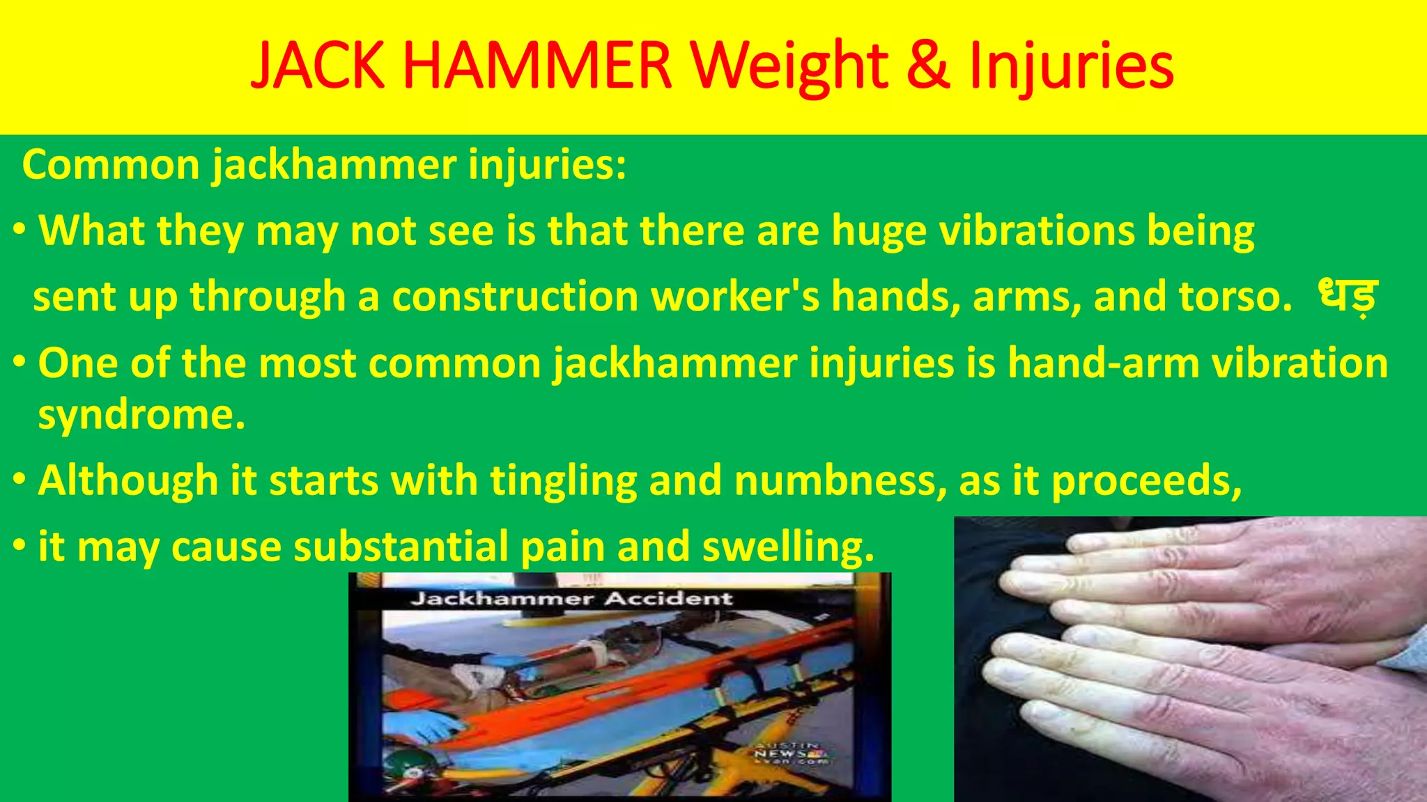 Air Compressor Injuries Jack Hammer & Air Compressor Slide 05 May 2021 | PPTX