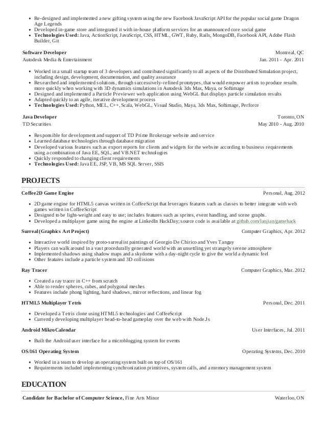 Custom resume carms