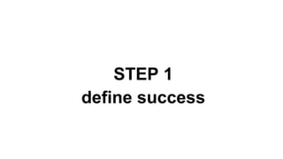 STEP 1
define success
 