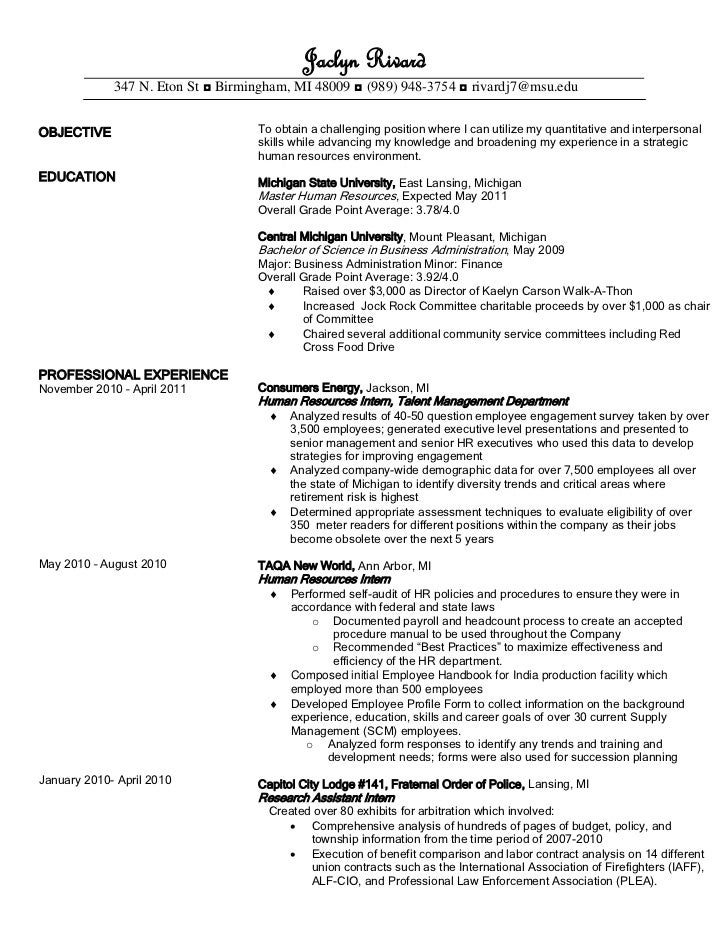 jackie rivard resume