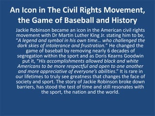 Jackie Robinson: The Man, The Baseball Legend, The Icon | PPTX