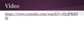 Video
https://www.youtube.com/watch?v=tl1rjPRdD
fY
 