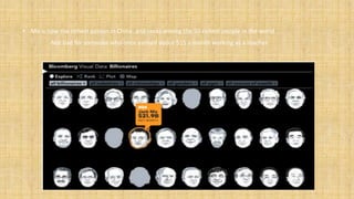 • Ma is now the richest person in China, and ranks among the 50 richest people in the world
-Not bad for someone who once earned about $15 a month working as a teacher.
 