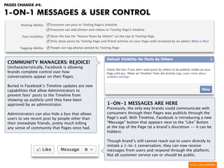 PAGES CHANGE #4:

1-ON-1 MESSAGES & USER CONTROL




 COMMUNITY MANAGERS: REJOICE!
 Uncharacteristically, Facebook is allo...
