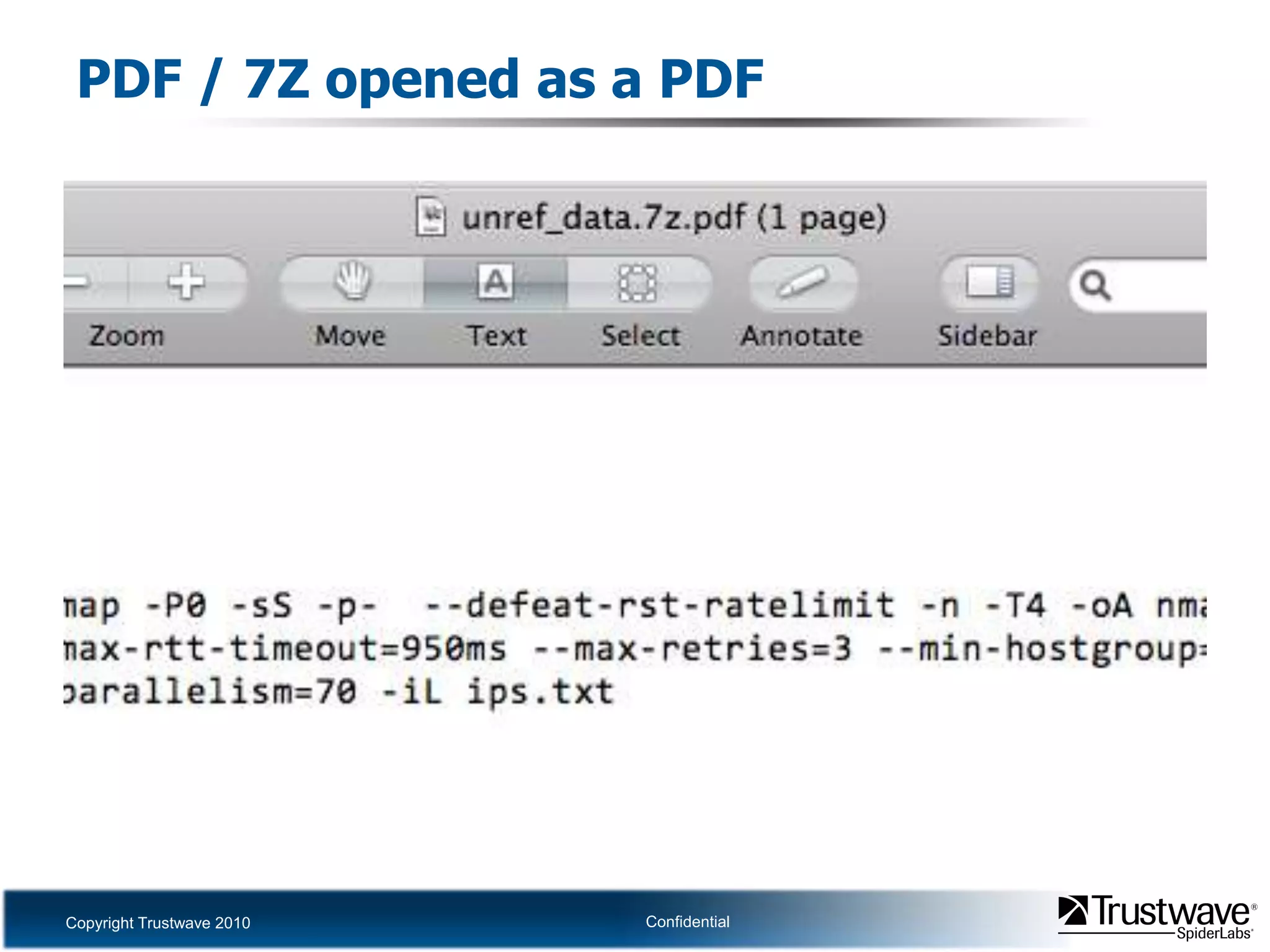 PDF / 7Z opened as a PDF