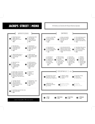 Jacko's street english menu updated