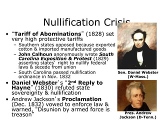 Nulification Jackson The Jackson Era | PDF