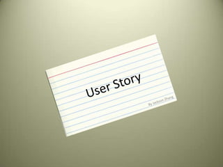 User Story By Jackson Zhang 