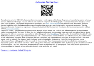 jacksonian democracy dbq essay