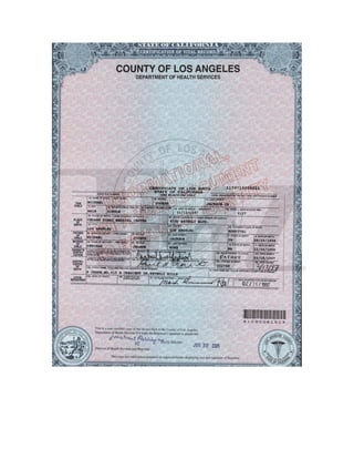 Jackson Kids birth certificates