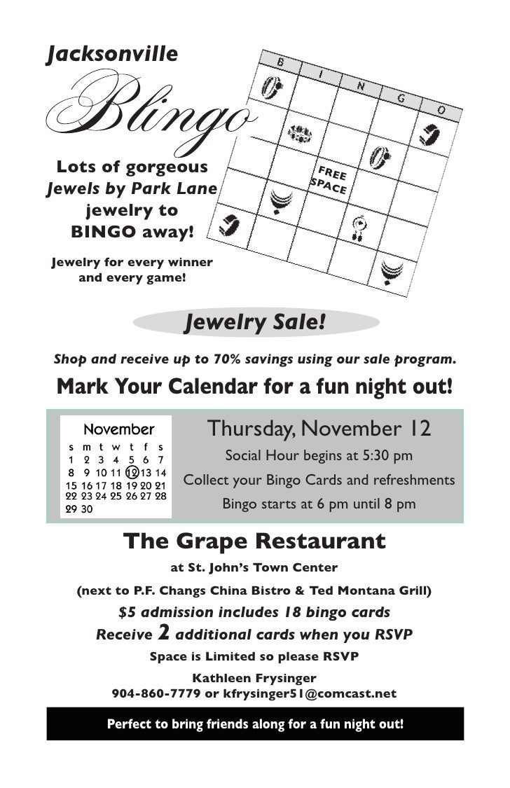 Jacksonville Blingo Bingo