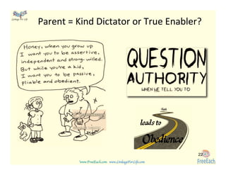 www.FreeEach.com	
  	
  	
  www.LinkageForLife.com	

	
  
Linkage For Life	

Parent	
  =	
  Kind	
  Dictator	
  or	
  True	
  Enabler?	
  
22
 
