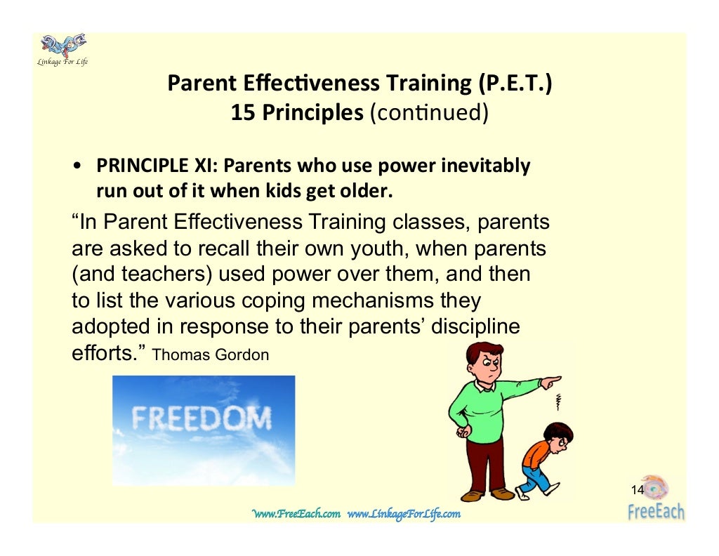 Parent effectiveness promo training