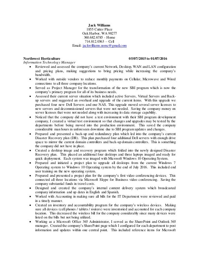 Jack williams resume updated 1 2016