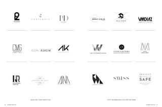 S E L E C T E D L O G O / I D E N T I T I E S V I S I T J A C O B E R C R E AT I V E . C O M F O R M O R E
30 | JACOBER CREATIVE JACOBER CREATIVE | 31
 